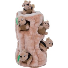 Squirrel Dog Toy  Interactive 2in1 Plush Puzzle With 6 Squeaky Removable Squirrels