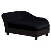 Luxury Dog Bed for Small Dogs, Hidden Storage, 3" Foam Cushion, Modern Pet Sofa, Black