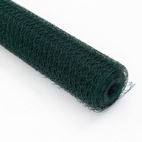 60M Large Size Galvanized Hexagonal Floral Green Chicken Wire, Outdoor Anti-Rust Chicken Wire Poultry Netting for Garden