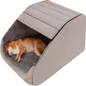 Extra Large Dog Bed House, Cozy Dog House Indoor, Memory Sponge, Plush Dog Cave Bed Crate Cushion With Non Slip Bottom For Medium Large Dogs (Option: XL)