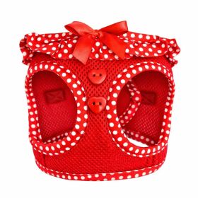 American River Choke Free Dog Harness Polka Dot Collection (Color: Red Polka Dot, size: XX-Small)