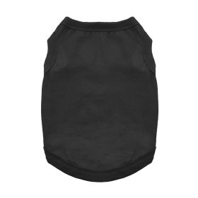 Cotton Dog Tank (Color: Jet Black, size: 2X-Large)