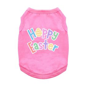 Hoppy Easter Dog Shirt (Color: Carnation Pink, size: 2X-Large)
